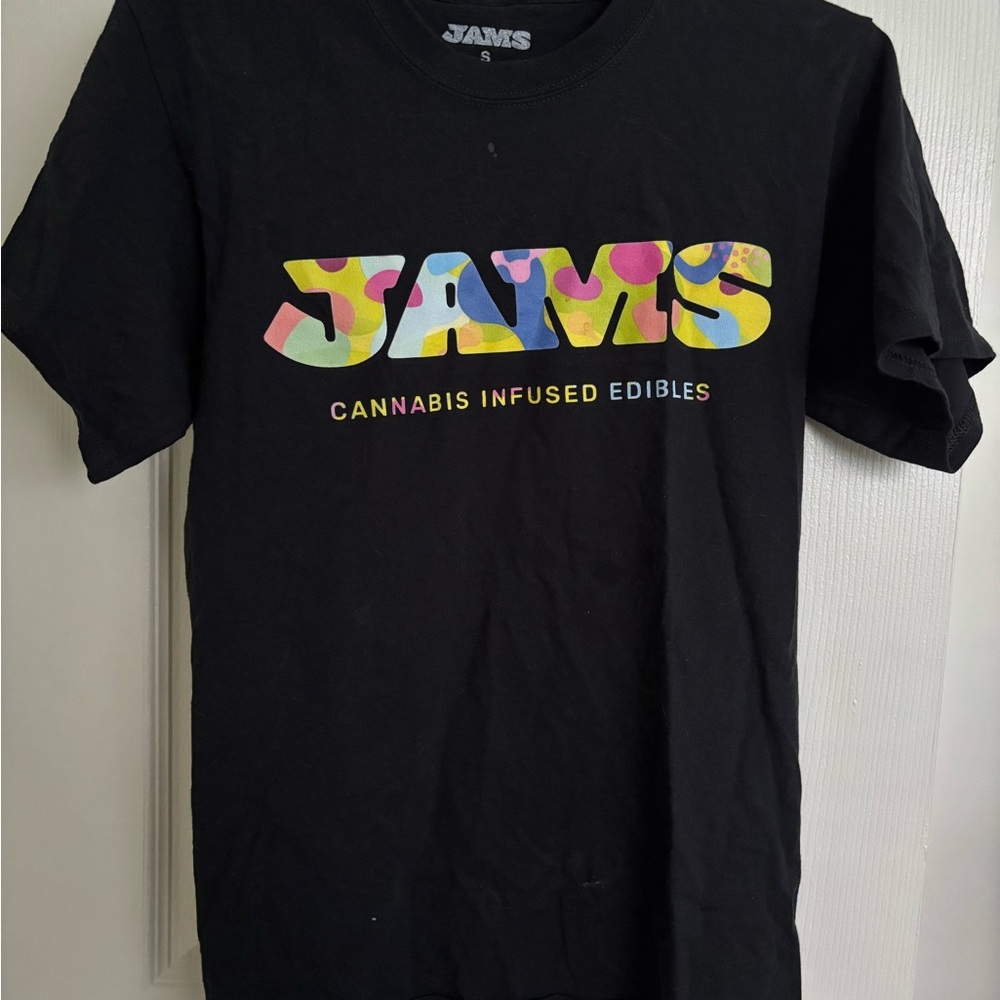 JAMS THC Infused Edibles Black Graphic T-Shirt Size Small